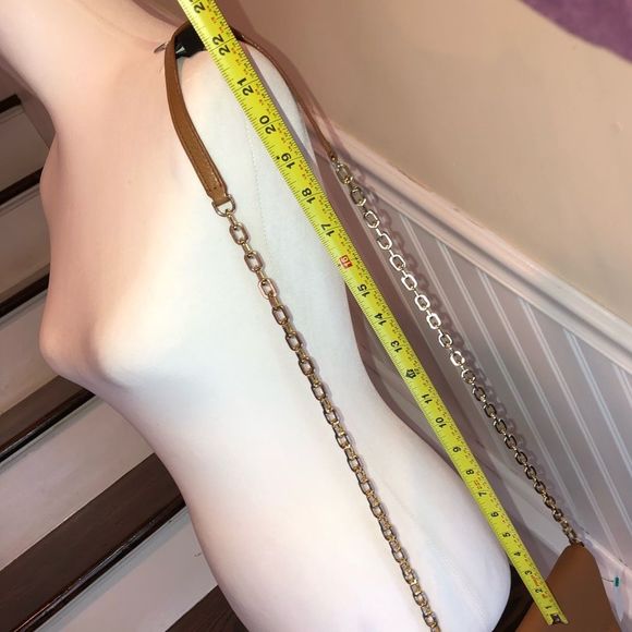 TORY BURCH Saddle Brown Tumbled Leather Crossbody Shoulder Bag - Picture 6 of 15